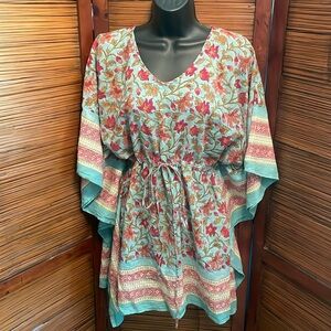 World Market One Size tunic top with drawstring waist - Boho / Beach / Vacay🏖️